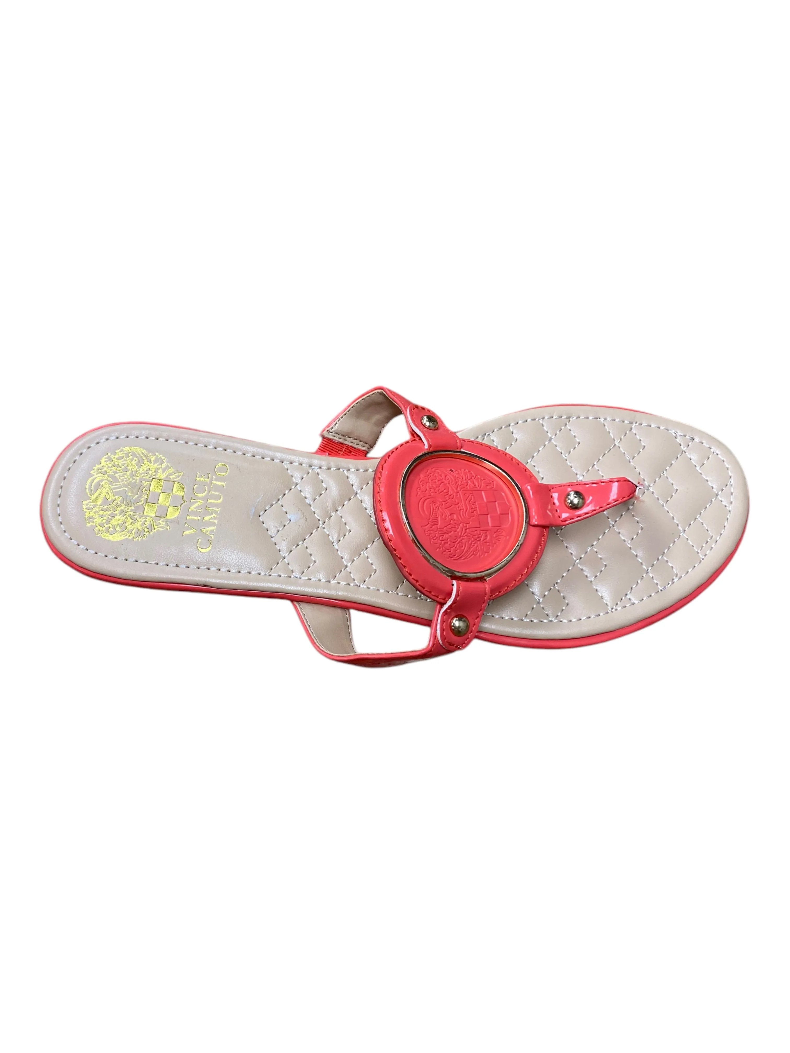 Sandals Flats By Vince Camuto In Orange, Size:8.5