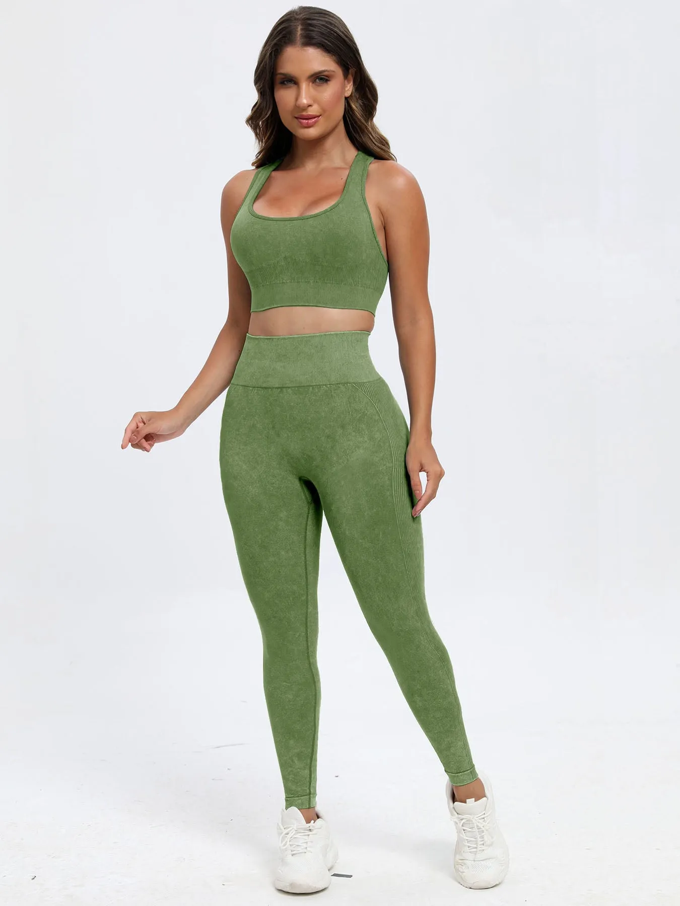 Scoop Neck Wide Strap Top and Leggings Active Set