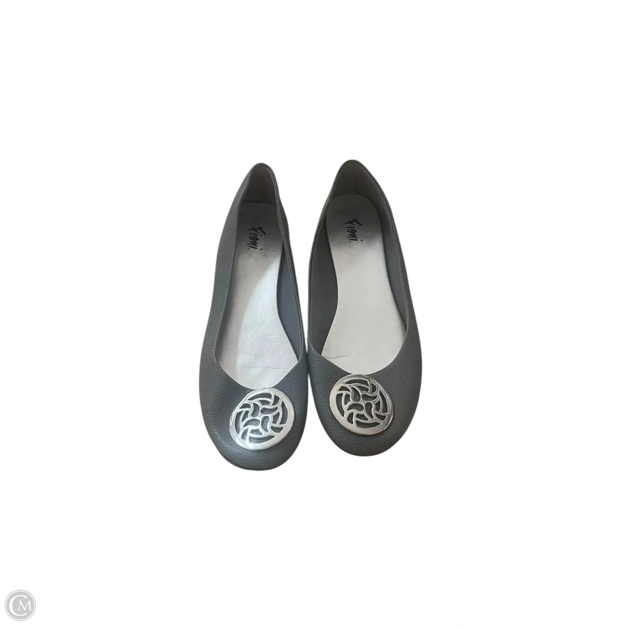Shoes Flats By Fioni In Grey & Silver, Size: 8.5
