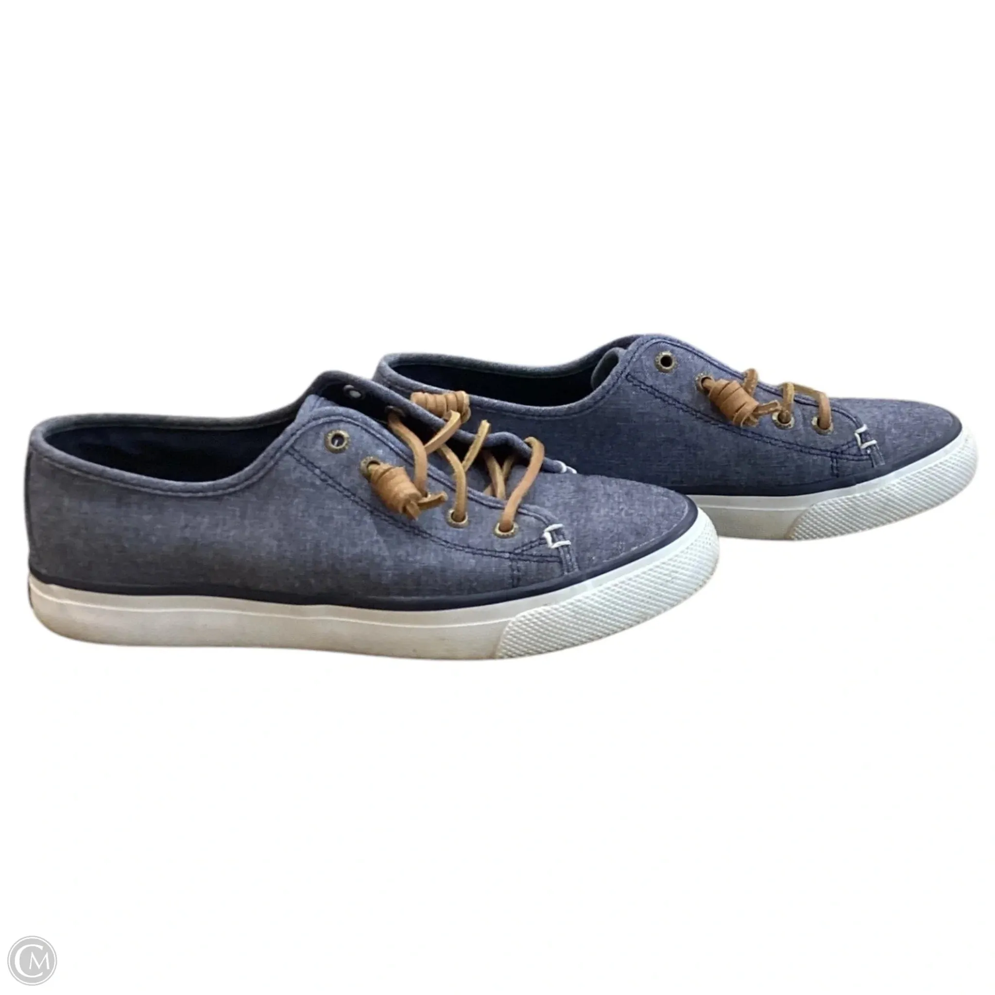 Shoes Flats By Sperry In Blue Denim, Size: 6.5