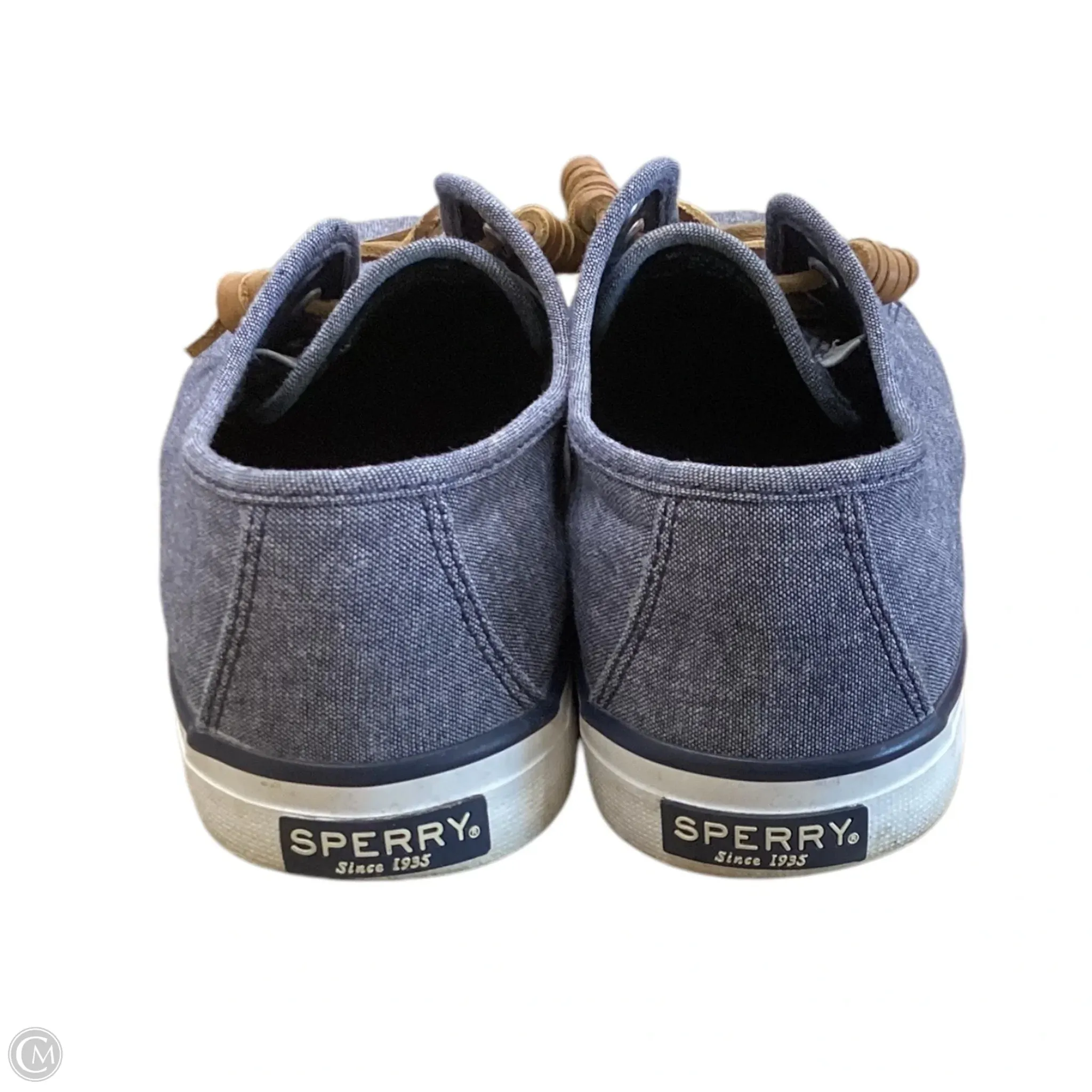 Shoes Flats By Sperry In Blue Denim, Size: 6.5