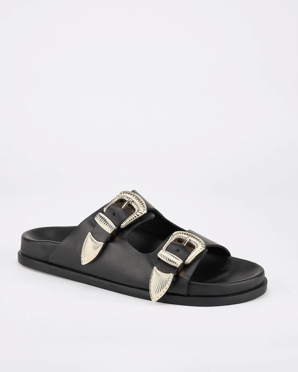 SOLSANA Amalfi Footbed - Black/Gold