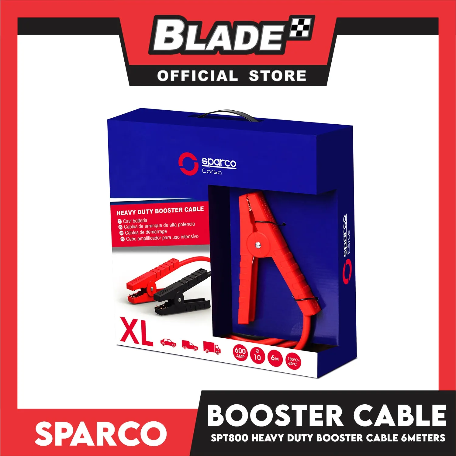 Sparco Booster Cable SPT800 600amp