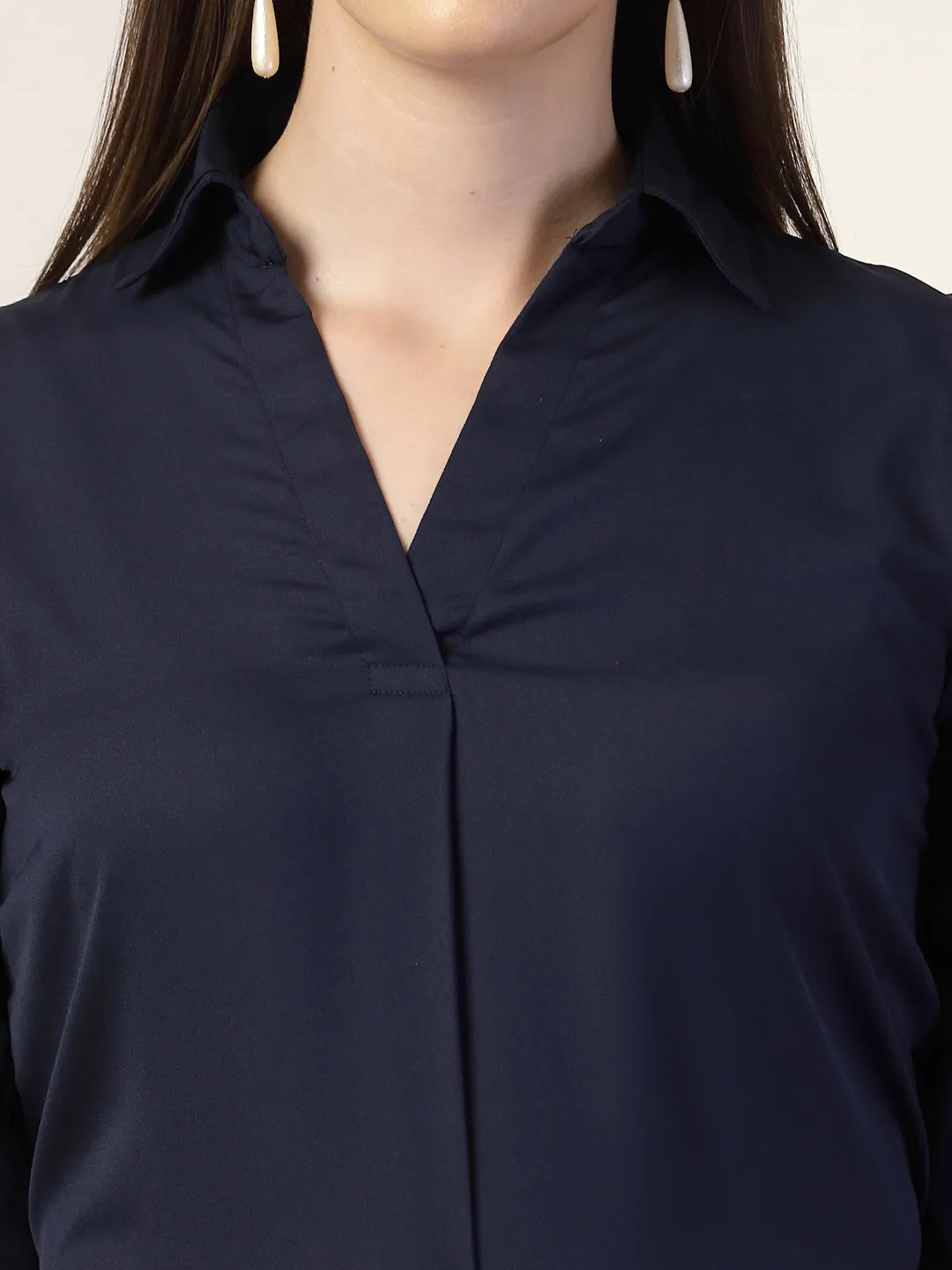 Style Quotient Women Navy Formal Top