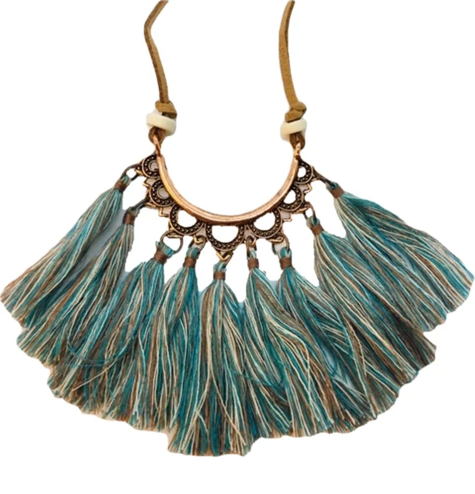 Suede Fringe Necklace