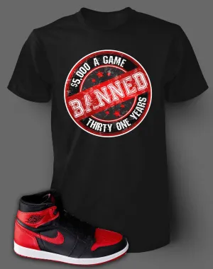 T Shirt To Match Retro Air Jordan 1 Banned Shoe