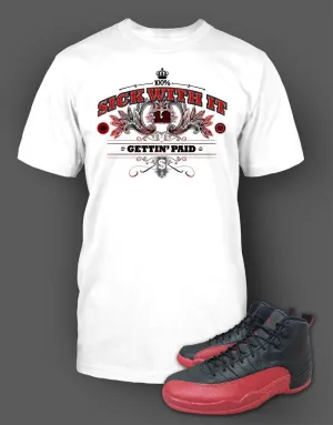 T Shirt To Match Retro Air Jordan 12 Flu Game Shoe