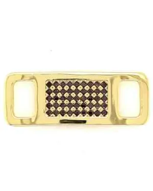 TAGS Sneaker Jewelry: Gold Plated with Brown Cubic Zirconia Design