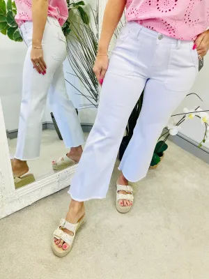 The VAL white  cropped jeans - sizes 8 to 16