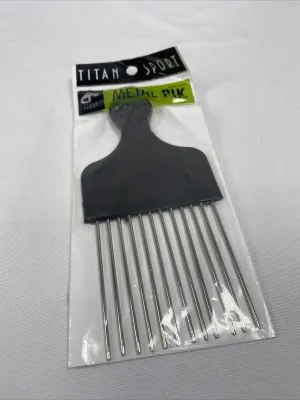 TITAN Sport Metal Pik 7751 Black Hair BRUSH Styling