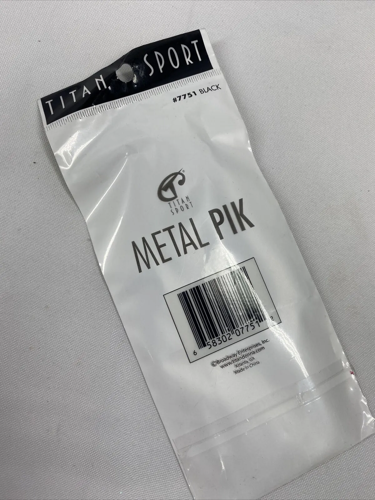 TITAN Sport Metal Pik 7751 Black Hair BRUSH Styling