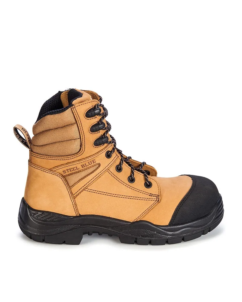 Torquay Lace Up Ankle Boot with Zip - Wheat