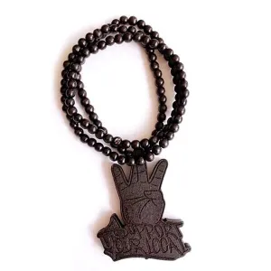 Trendy Wooden Necklace with Wooden  Pendant