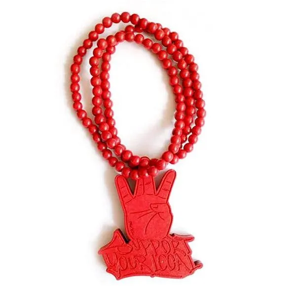 Trendy Wooden Necklace with Wooden  Pendant