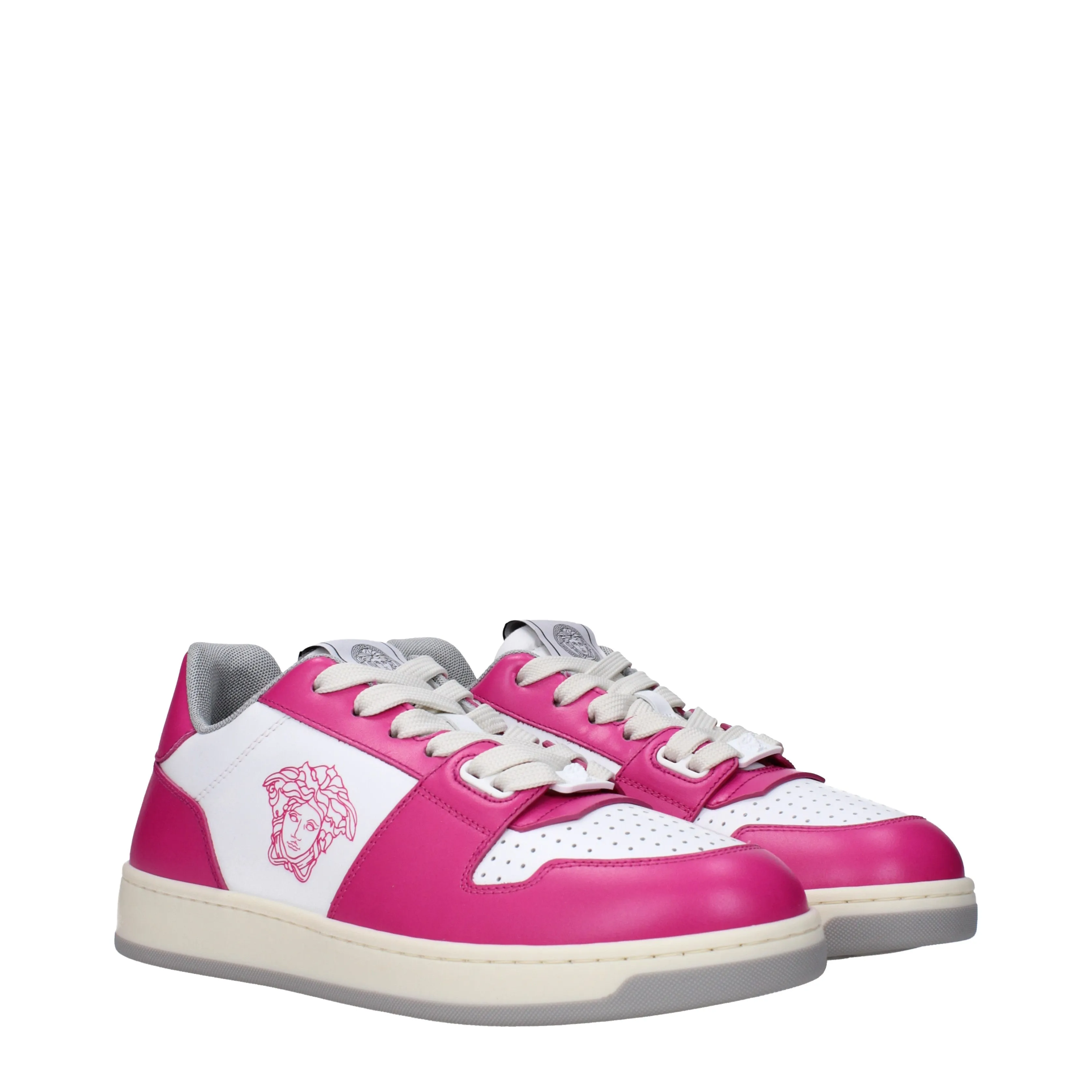 Versace Sneakers Female Leather White/Fuxia