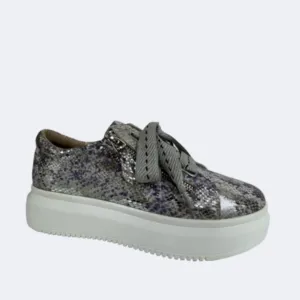 Via Nova - Florence - Sneakers - Silver Blue Snake