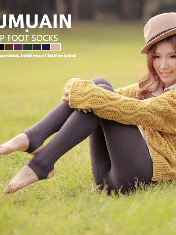 warm and colorful Japanese plush legging/tights