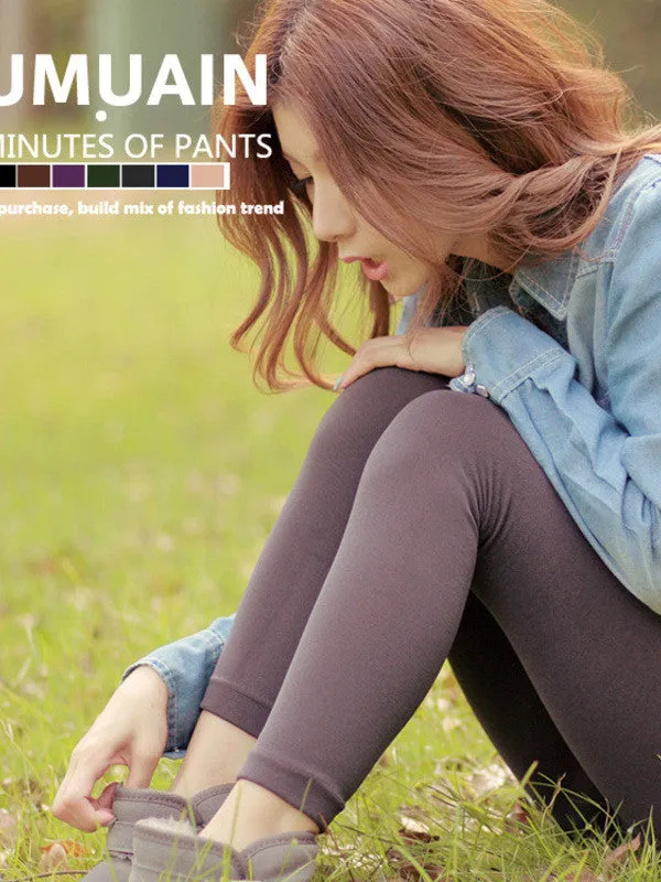 warm and colorful Japanese plush legging/tights