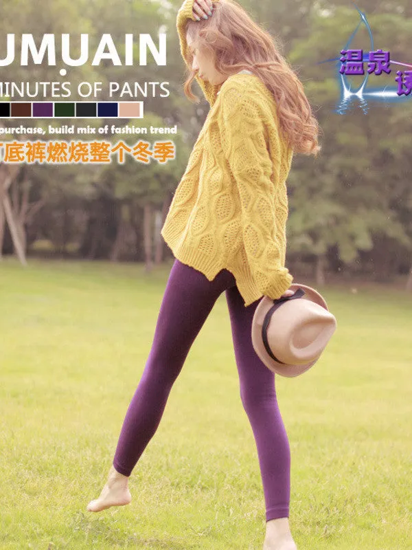 warm and colorful Japanese plush legging/tights