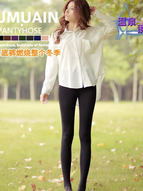 warm and colorful Japanese plush legging/tights