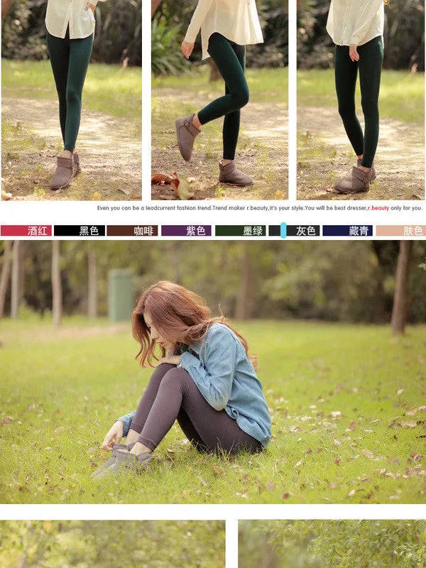 warm and colorful Japanese plush legging/tights