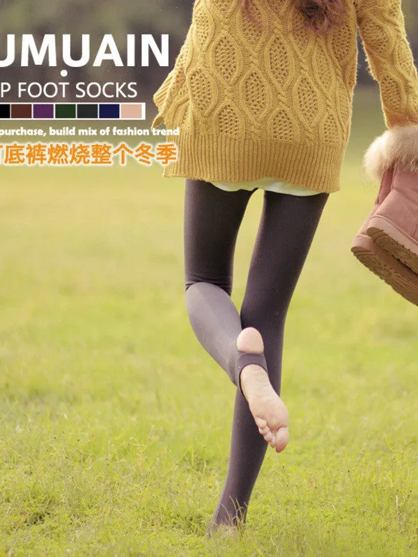 warm and colorful Japanese plush legging/tights