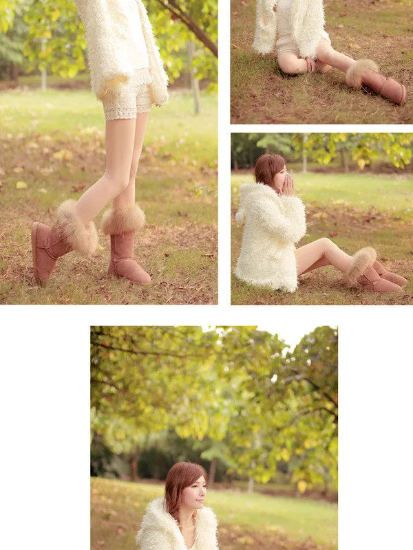 warm and colorful Japanese plush legging/tights