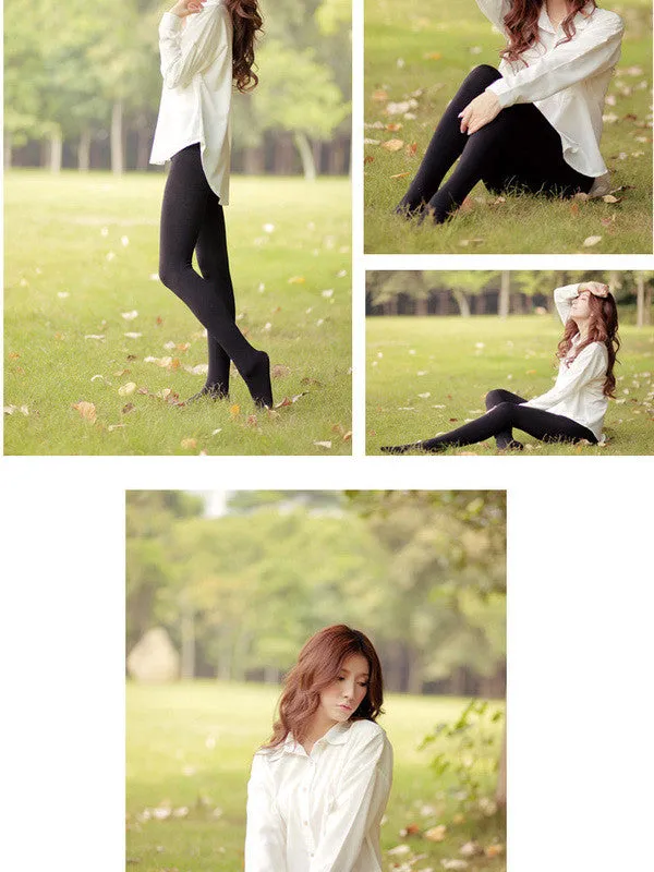 warm and colorful Japanese plush legging/tights