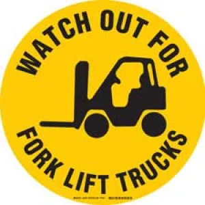 WATCH OUT FOR FORK LIFT TRUCKS Anti-Slip Floor Sign/Buy online