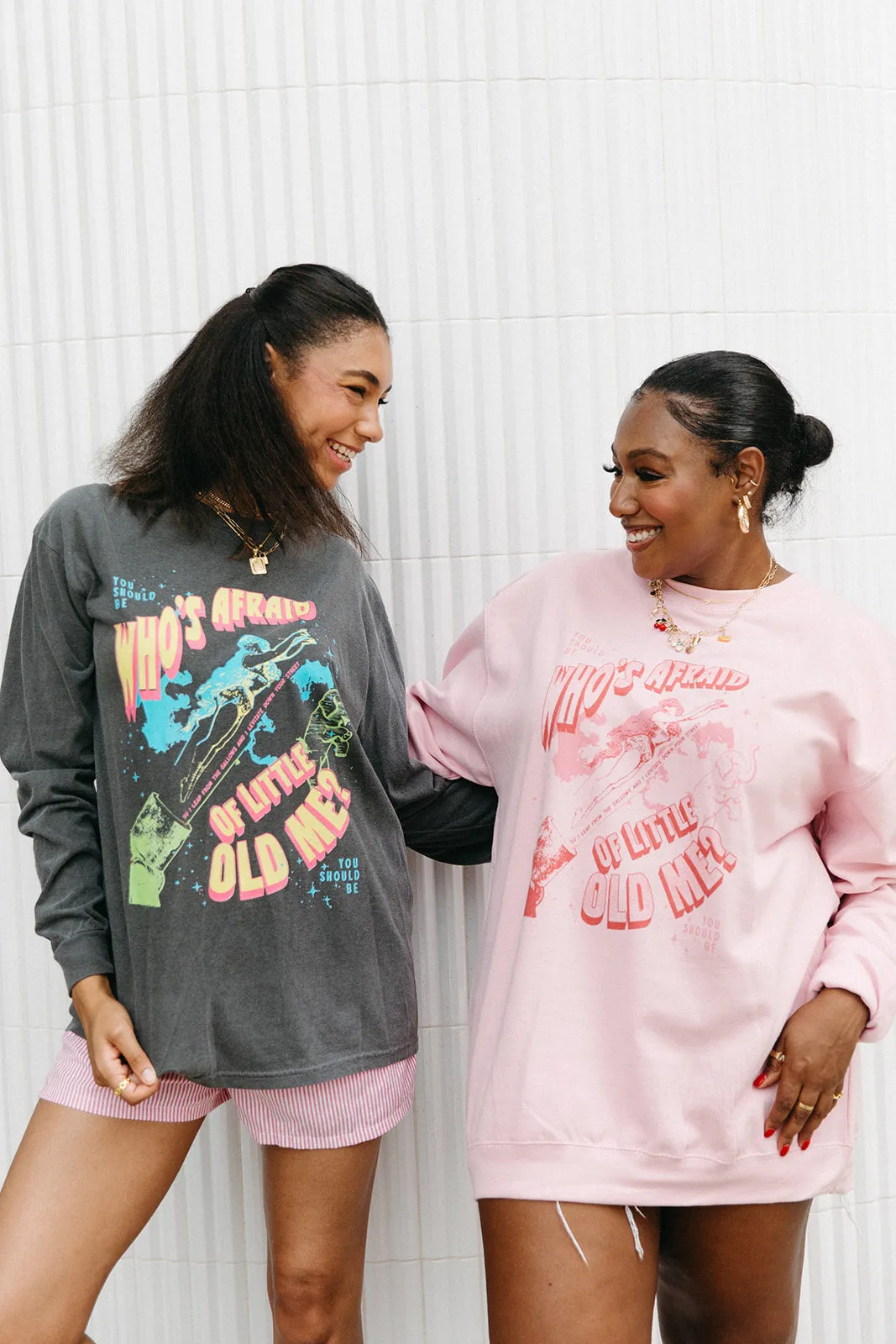 Who's Afraid Of Little Old Me Long Sleeve Tee in Pepper