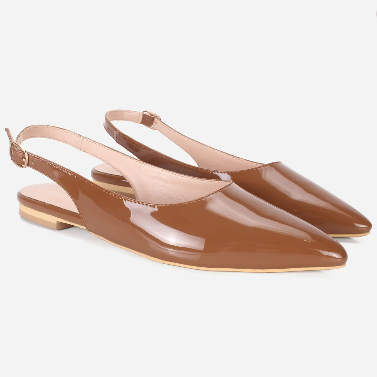 Women's "TAJEZWI" Patent Pointed Flat Shoes