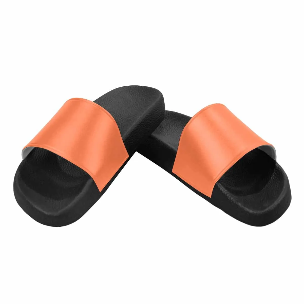 Womens Slide Sandals - Coral Red