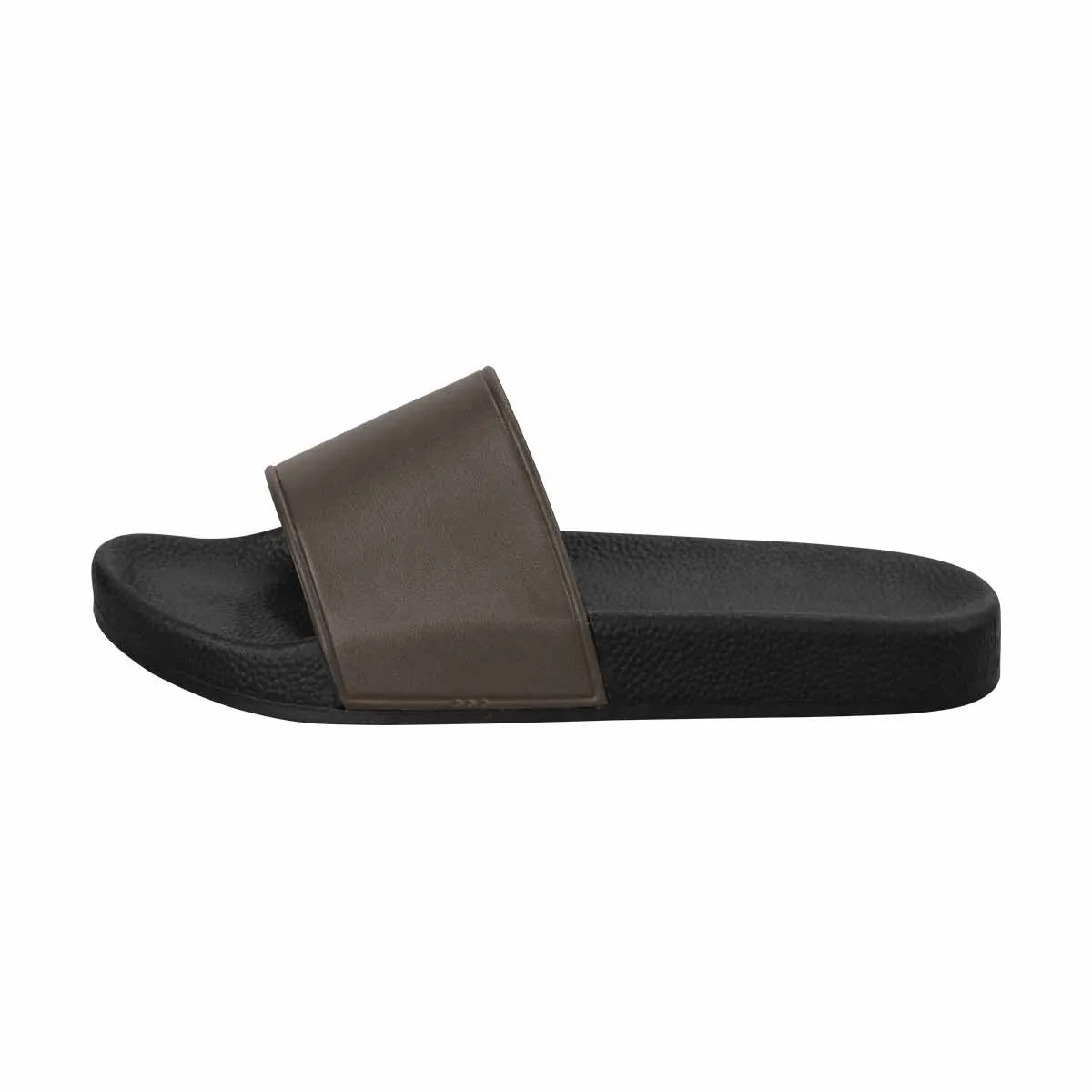 Womens Slide Sandals - Dark Taupe Brown