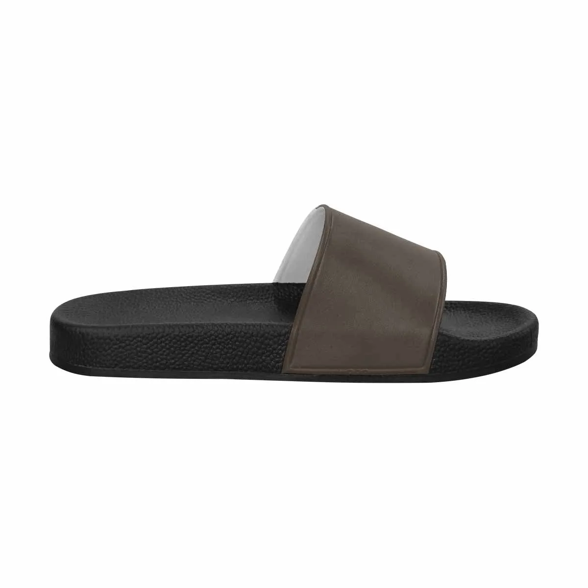 Womens Slide Sandals - Dark Taupe Brown