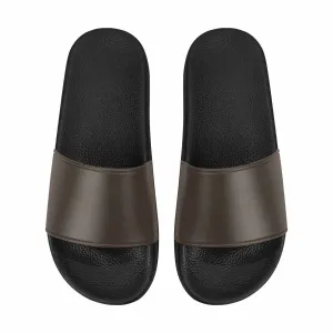 Womens Slide Sandals - Dark Taupe Brown