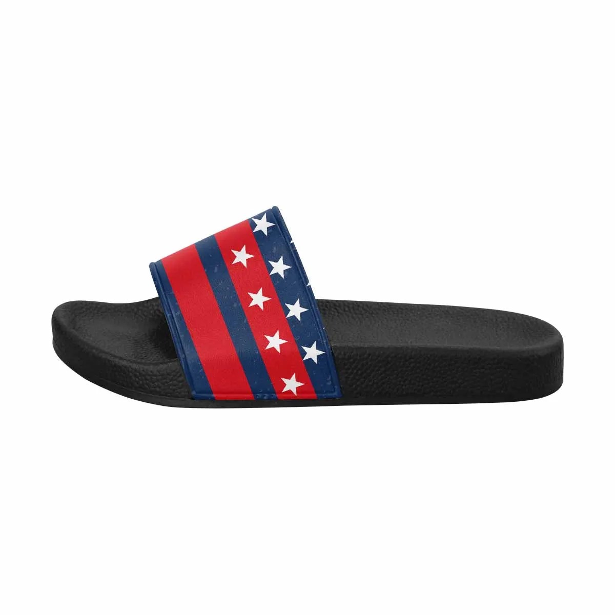 Womens Slide Sandals - Stars and Stripes Print