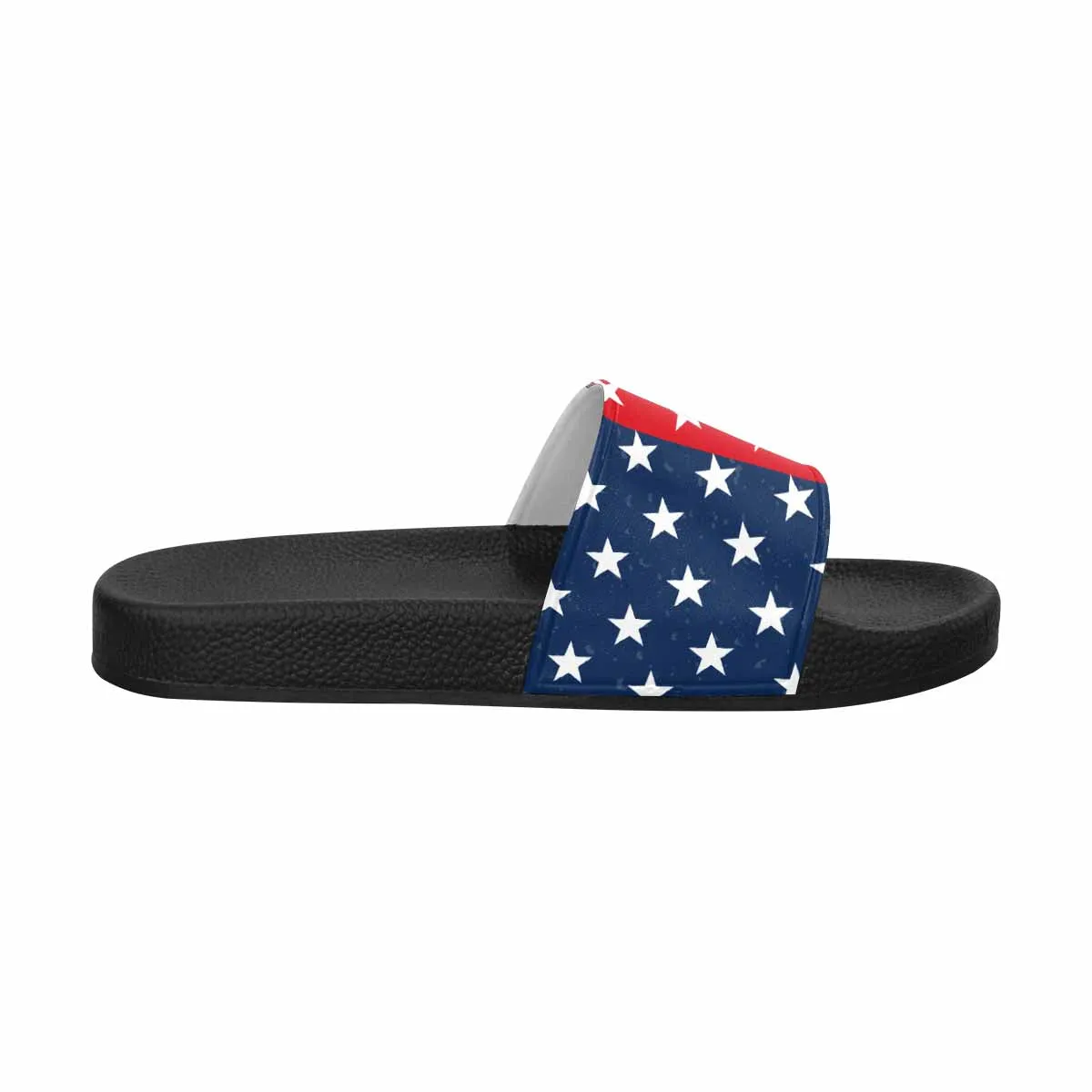Womens Slide Sandals - Stars and Stripes Print