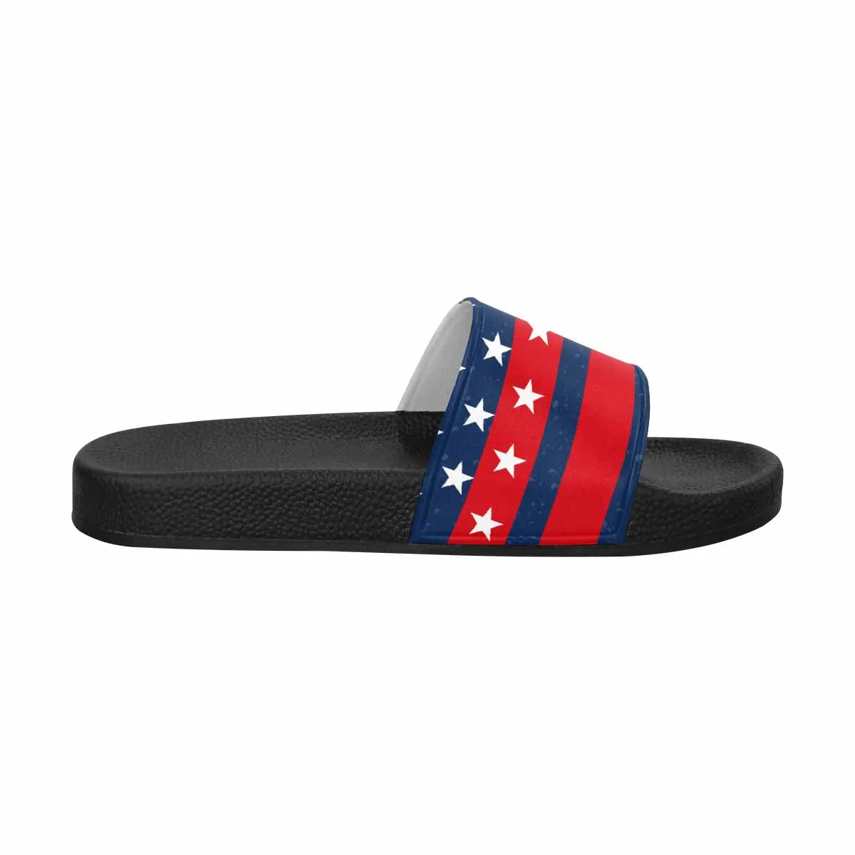 Womens Slide Sandals - Stars and Stripes Print