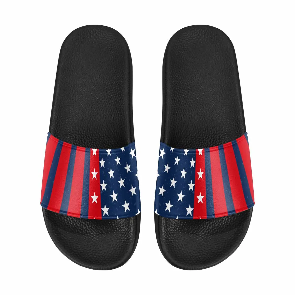 Womens Slide Sandals - Stars and Stripes Print
