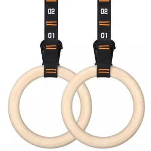 XTC Gear | X-Series Wood Gymnastic Rings w/Straps - 1.25" - Pair